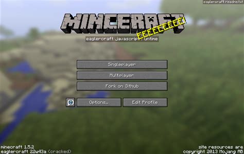 You can join real Minecraft 1. . Eaglercraft singleplayer